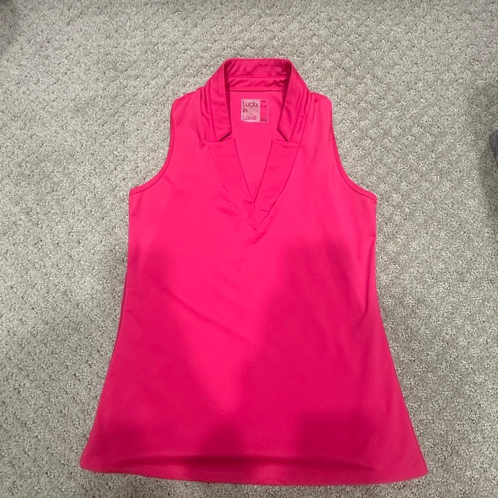 Lucky in Love Women's Pink Sleeveless Top